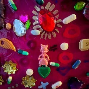 Original Artwork. “I SPY”, mixed media, 24” x 24” x 2”.